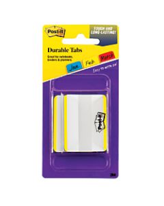 Post-it Notes Durable Filing Tabs, 2in, Yellow, Pack Of 50 Tabs