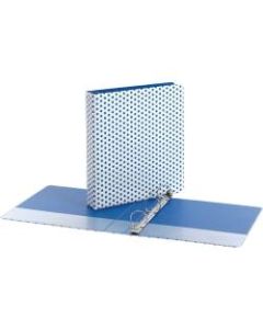 Oxford 1-1/2in Back-mounted Round Ring Binder - 1 1/2in Binder Capacity - 350 Sheet Capacity - Round Ring Fastener(s) - 2 Internal Pocket(s) - Blue - 1 Each