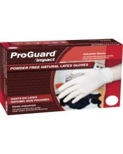 ProGuard Disposable Latex Powder-Free General Purpose Gloves, X-Large, White, 100 Per Box, Case Of 10 Boxes