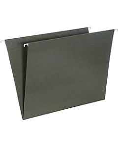 SKILCRAFT Hanging File Folders, 2in Expansion, Letter Size, Green, Box of 25