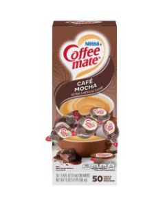 Nestle Coffee-mate Liquid Creamer, Cafe Mocha Flavor, 0.37 Oz Single Serve x 50
