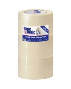Tape Logic Double-Sided Masking Tape, 3in Core, 3in x 108ft, Tan, Case Of 3