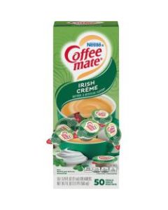 Nestle Coffee-mate Liquid Creamer, Irish Creme Flavor, 0.37 Oz Single Serve x 50
