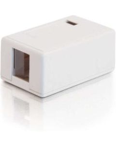C2G 1-Port Keystone Jack Surface Mount Box - White - 1 x Socket(s) - White