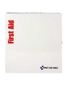 First Aid Only SmartCompliance Metal First Aid Cabinet With Medications, White, 241 Pieces