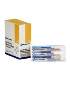 First Aid Only Knuckle Bandages, 1-1/2in x 3in, Brown, Box Of 40 Bandages