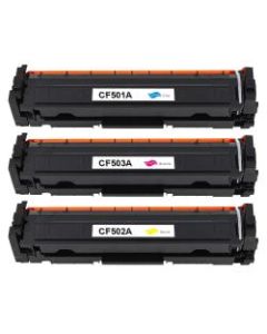 M&A Global 202A Remanufactured Rainbow Toner Cartridge Replacement For HP 202A, Pack Of 3