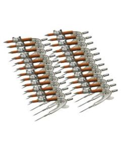 Charles Leonard Metal Ball-Bearing Compasses, With Golf Pencils, 12in, Pack Of 24