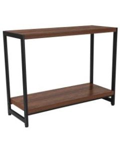 Flash Furniture Console Table With Lower Storage, 32-1/2inH x 41-3/4inW x 16inD, Black/Rustic