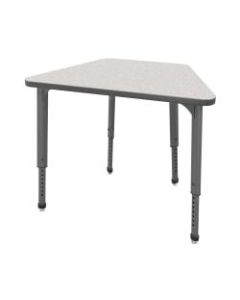 Marco Group Apex Series Adjustable Trapezoid Student Desk, Gray Nebula/Gray