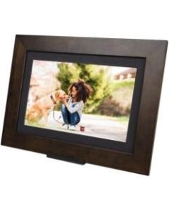 Brookstone PhotoShare Friends and Family Smart Frame 10.1in Espresso - 10.1in Digital Frame - Espresso - 1920 x 1080 - 16:9