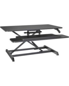 Lorell Desk Monitor Riser, 19-1/4inH x 35-3/8inW x 32inD, Black