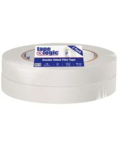 Tape Logic Double-Sided Film Tape, 3in Core, 0.75in x 180ft, White, Pack Of 2