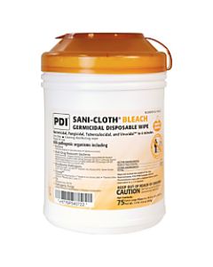 Unimed-Midwest Sani-Cloth Bleach Wipes, 6in x 10 1/2in, Canister Of 75 Sheets