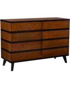 Linon Dunmar 6-Drawer Dresser, 34inH x 48inW x 18inD, Walnut