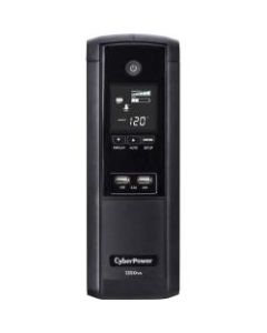CyberPower BRG1350AVRLCD Intelligent LCD UPS Systems - 120 VAC, NEMA 5-15P, Mini-Tower, 12 Outlets, LCD, PowerPanel Personal, $500000 CEG, 5YR Warranty