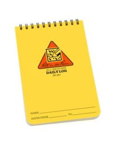 Rite in the Rain All-Weather Spiral Notebooks, Job Safety Daily Log, 4in x 6in, 100 Pages (50 Sheets), Yellow/Orange, Pack Of 12 Notebooks
