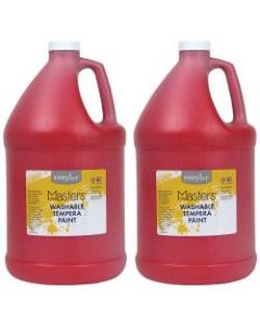 Little Masters Washable Tempera Paint, 128 Oz, Red, Pack Of 2