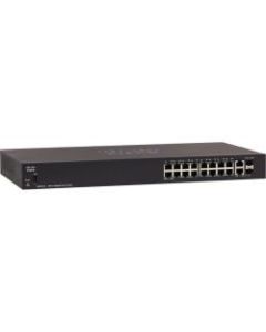 Cisco SG250-18 18-Port Gigabit Smart Switch - 18 Ports - Manageable - 2 Layer Supported - Twisted Pair - Rack-mountable - Lifetime Limited Warranty