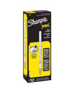 Sharpie Peel-Off China Markers, White, Pack Of 12