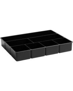 Rubbermaid Director Plastic 7-Compartment Storage Drawer Organizer Tray, 2 6/16in, 16in x 12in, Black