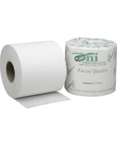 ONI 1-Ply 100% Recycled Toilet Paper, 1000 Sheets Per Roll, Pack Of 80 Rolls (AbilityOne 8540-00-530-3770)