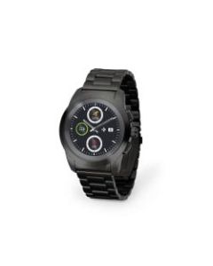MyKronoz ZeTime Elite Hybrid Smartwatch, Regular, Brushed Black, KRZT1RE-BBK-BKMET