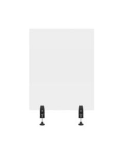 LUX Reclaim Acrylic Clamp-On Sneeze Guard Desk Divider, 30in x 24in, Clear