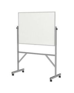 Ghent Reversible Natural Cork/Non-Magnetic Dry-Erase Whiteboard Board, 72 1/4in x 53 1/4in, Silver Aluminum Frame