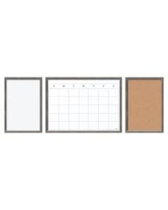 U Brands Decor Organization Center Kit, Brown Rustic MDF Frame