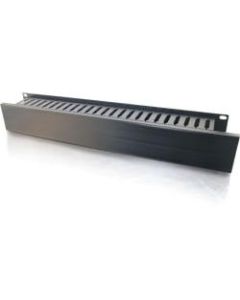 C2G Horizontal Cable Management Panel 2U 3.5in - Works with any standard 19 inch relay rack