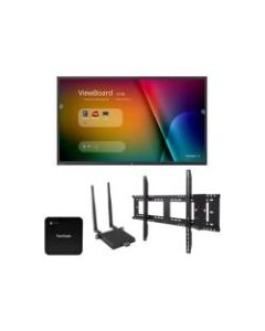 ViewSonic IFP6550-C1 - 65in Diagonal Class (65in viewable) LED-backlit LCD display - interactive - with touchscreen - 4K UHD (2160p) 3840 x 2160 - with ViewSonic LB-WIFI-001 Adapter, ViewSonic WMK-047-2 wall mount, ViewSonic NMP660 Chromebox