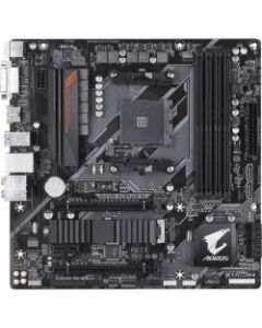 Aorus Ultra Durable B450 AORUS M Desktop Motherboard - AMD Chipset - Socket AM4 - Micro ATX - 64 GB DDR4 SDRAM Maximum RAM - UDIMM, DIMM - 4 x Memory Slots - Gigabit Ethernet - HDMI - 6 x SATA Interfaces