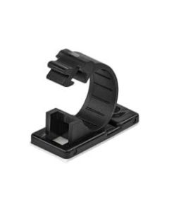 StarTech.com 100 Self Adhesive Cable Management Clips - Ethernet/Network Cable/Office Desk Cord Organizer - Sticky Wire Holder/Clamp Black