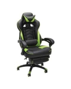 Respawn 110 Racing-Style Bonded Leather Gaming Chair, Green/Black
