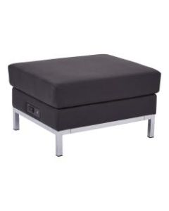 Office Star Avenue Six Wall Street Charging Ottoman, Black