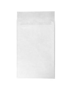 JAM Paper Tyvek Open-End Envelopes, 12in x 16in x 2in, Peel & Seal Closure, White, Pack Of 100 Envelopes
