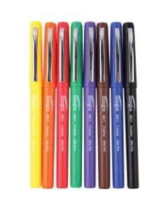 Integra Fineliner Ultra Fine Tip Marker Pen - Ultra Fine Pen Point - Assorted Liquid Ink - Assorted Barrel - 8 / Pack