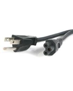 StarTech.com 10 ft Standard Laptop Power Cord - NEMA 5-15P to C5 - For Notebook - Black - 10 ft Cord Length - 1