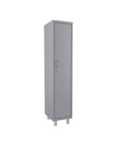 Lorell Makerspace Storage System Steel Locker, 72inH x 15inW x 18inD, Gray