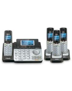 VTech DS6151 2-Line 4 Handset DECT 6.0 Expandable Cordless Phone Bundle with Digital Answering System