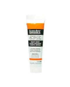 Liquitex Heavy Body Professional Artist Acrylic Colors, 2 Oz, Vivid Red Orange, Pack Of 2