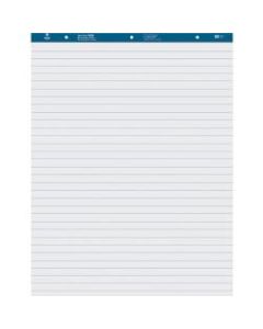 Business Source Standard Ruled Easel Pad - 50 Sheets - 15 lb Basis Weight - 27in x 34in - White Paper - Perforated - 2 / Carton