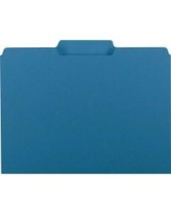 Smead Interior Folders, Letter Size, 3/4in Expansion,1/3 Tab Cut, Recycled, Sky Blue, Box Of 100