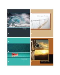 Inkology 2-Pocket Portfolios, 11-3/4in x 9-1/2in, Letter Size, Inspirational Designs, Pack Of 24 Portfolios
