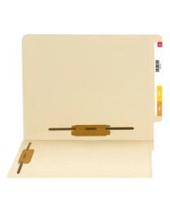 Smead End-Tab Folders With 2 Fasteners, Straight Cut, Letter Size, Manila, Pack Of 50