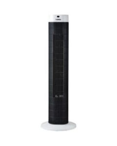Lorell Tower Fan - 30in Diameter - 3 Speed - Sleep Mode, Breeze Mode, Oscillating, Timer - 30.2in Height x 9.5in Width x 9.5in Depth - Plastic - Black, Silver
