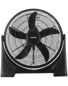 Lorell 3-speed Box Fan - 20in Diameter - 3 Speed - Tilt Adjustment, Lightweight - 24.2in Height x 24.2in Width x 7.2in Depth - Plastic - Black