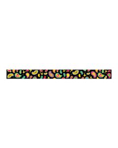 Barker Creek Straight-Edge Borders, 3in x 35in, Neon Paisley, Pack Of 12