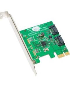 SYBA Multimedia SATA III 2 Internal 6Gbps Ports PCI-e Controller Card - Serial ATA/600 - PCI Express 2.0 x1 - Plug-in Card - 2 Total SATA Port(s) - 2 SATA Port(s) Internal